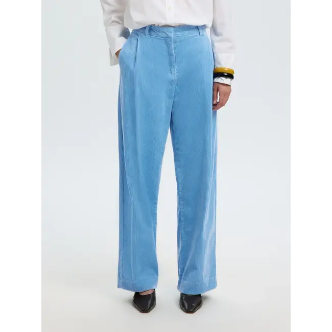 ROJA WIDE CORDUROY PANTS Blissful Blue