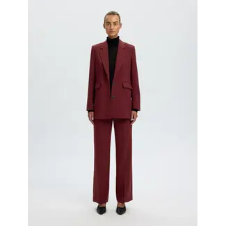 Selected Femme RITA WIDE PANTS Tawny Port