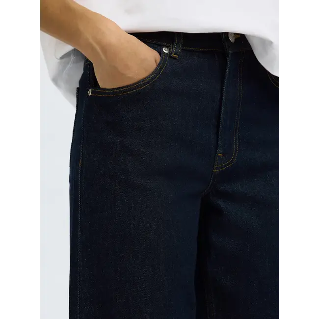 BEA WIDE JEANS Dark Blue Denim