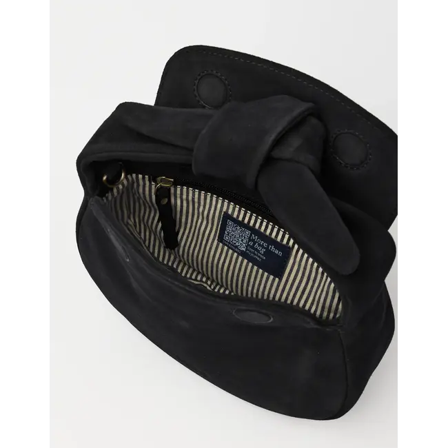 COCO CROISSANT BAG Black Suède
