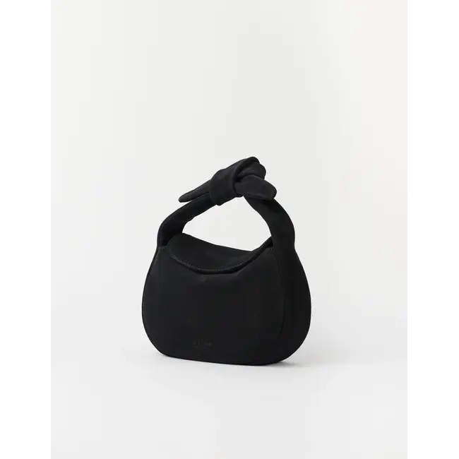 COCO CROISSANT BAG Black Suède