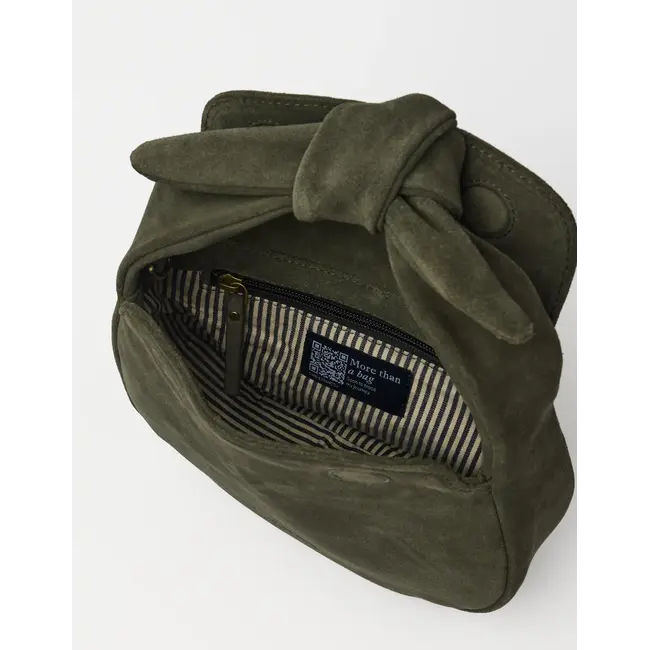 COCO CROISSANT BAG Moss Suède