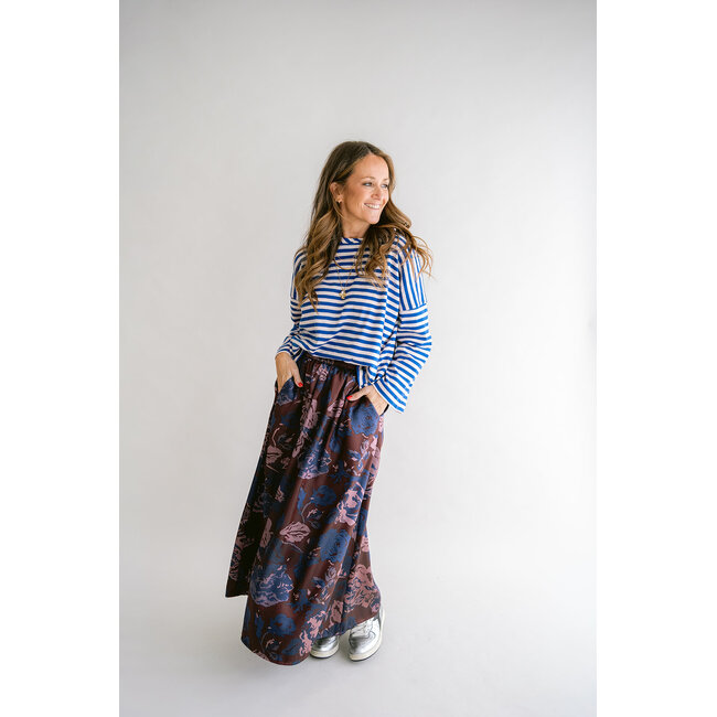 JULIETTE SKIRT Bordeaux Flower