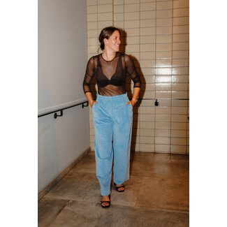 Selected Femme ROJA WIDE CORDUROY PANTS Blissful Blue