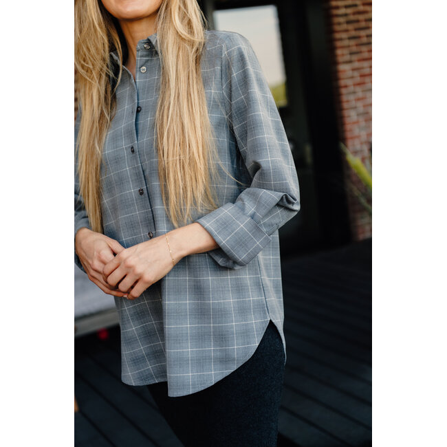 ADA SHIRT Light Grey Check