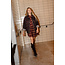 ROGERS CHECK DRESS Bordeaux