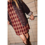 ROGERS CHECK DRESS Bordeaux