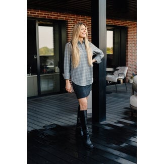 My Essential Wardrobe TRACY KNIT SKIRT Dark Grey Melange
