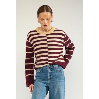 NÜMPH RIETTE BLOCK STRIPE PULLOVER Fig