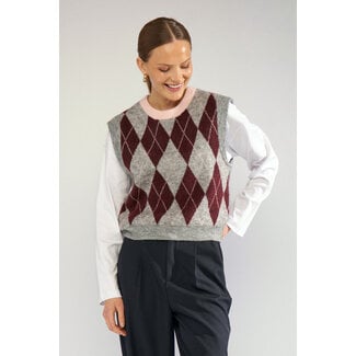 NÜMPH TIKLA VEST Medium Grey Fig