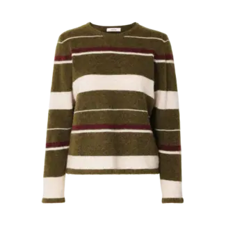 Selected Femme LULU PULLOVER Fir Green Stripes