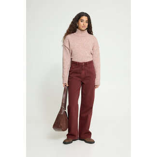 ICHI AVENA PANTS Madder Brown