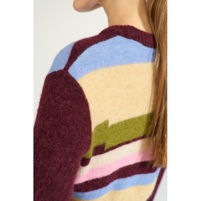 RIETTE PIXEL STRIPE PULLOVER Fig