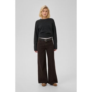 My Essential Wardrobe AVA HIGH WIDE JEANS Dark Brown