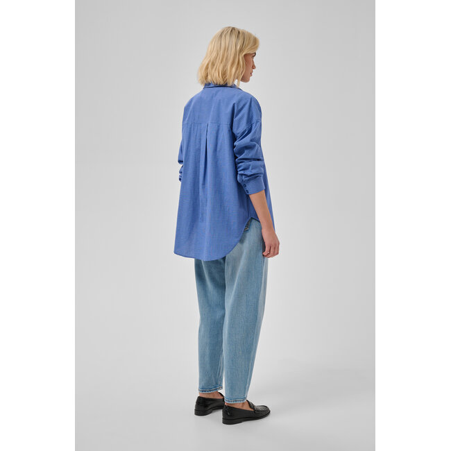 ILSE BOXY SHIRT Clear Blue Check