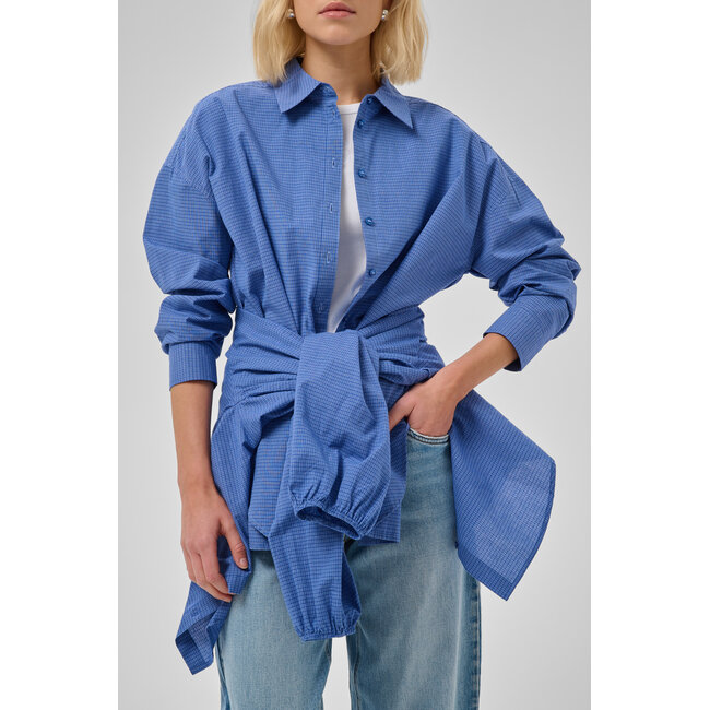ILSE BOXY SHIRT Clear Blue Check