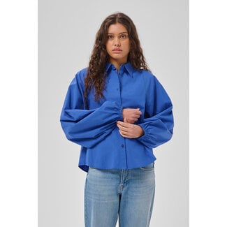 My Essential Wardrobe SUNNA BALLOON SLEEVE SHIRT Beaucup Blue