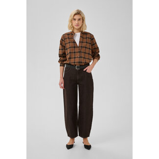 My Essential Wardrobe LANCE HIGH BARREL JEANS Dark Brown