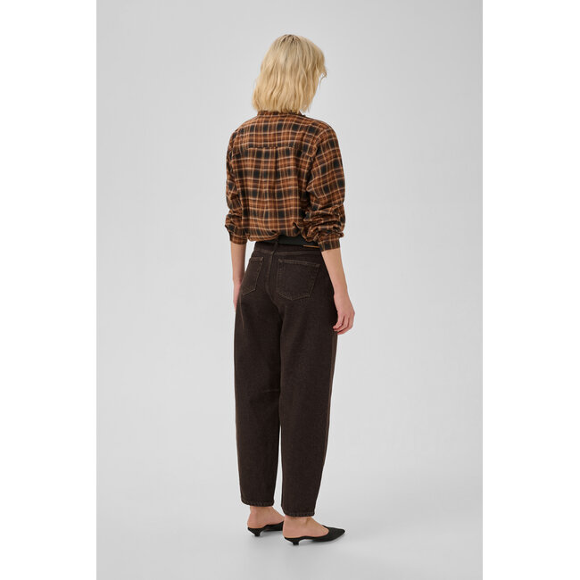 LANCE HIGH BARREL JEANS Dark Brown