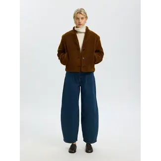 Selected Femme NANET BARREL JEANS Mid Blue