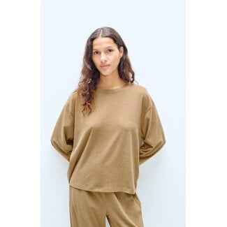 American Vintage YPAWOOD LONGSLEEVE SHIRT Macchiato