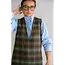 IBO DRESS Moss Green Check