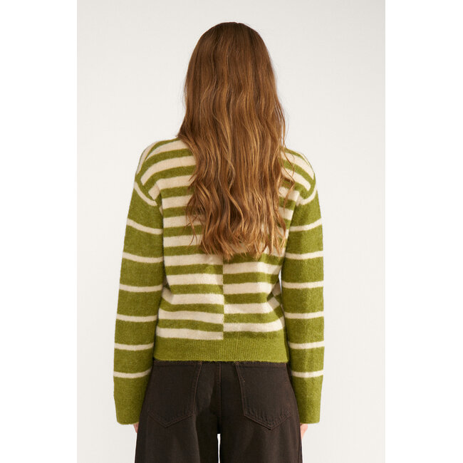 RIETTE BLOCK STRIPE PULLOVER Calla Green