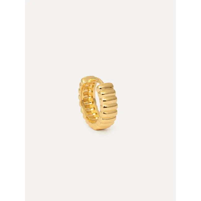 JAY RIBBED EARRING Gold