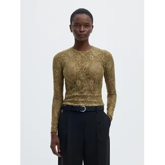 Selected Femme MISTA LACE TOP Fir Green