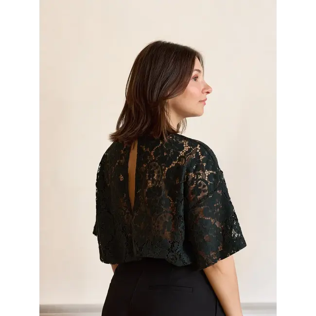 KEHLANI TIARA LACE TOP Forest