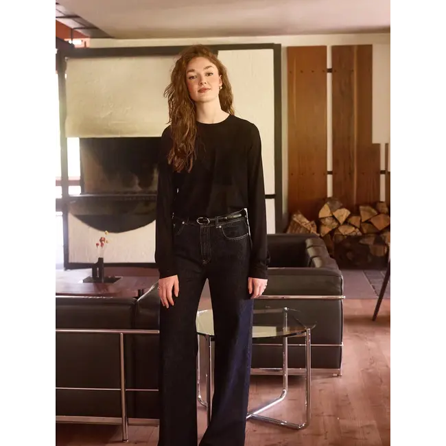 LOES MESH LONGSLEEVE Black