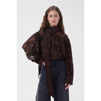 My Essential Wardrobe ENYA BLOUSE Chocolate Plum
