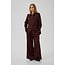 My Essential Wardrobe ESTELLE WIDE PANTS Chocolate Plum