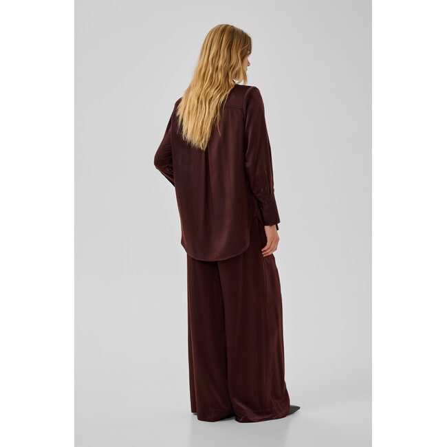 ESTELLE WIDE PANTS Chocolate Plum