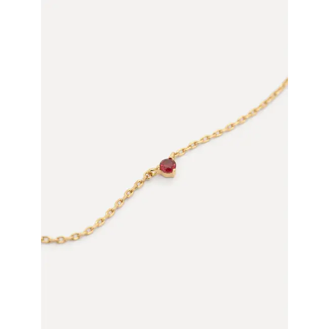 ROMA COLORED STONES NECKLACE Red