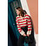 GERIT JUMPER Red Grey Stripe
