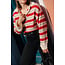 GERIT JUMPER Red Grey Stripe