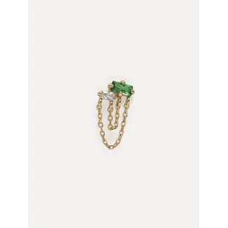 Les Soeurs LIRA DOUBLE GEM EARRING Gold