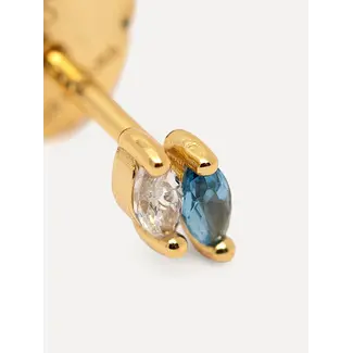 Les Soeurs JOLIE MARQUISE BLUE EARRING Gold
