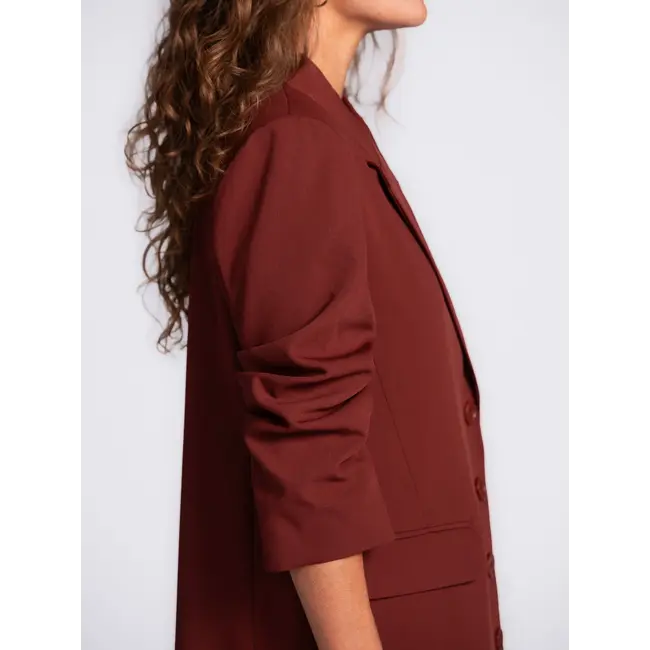 HELEN BLAZER DRESS Burgundy