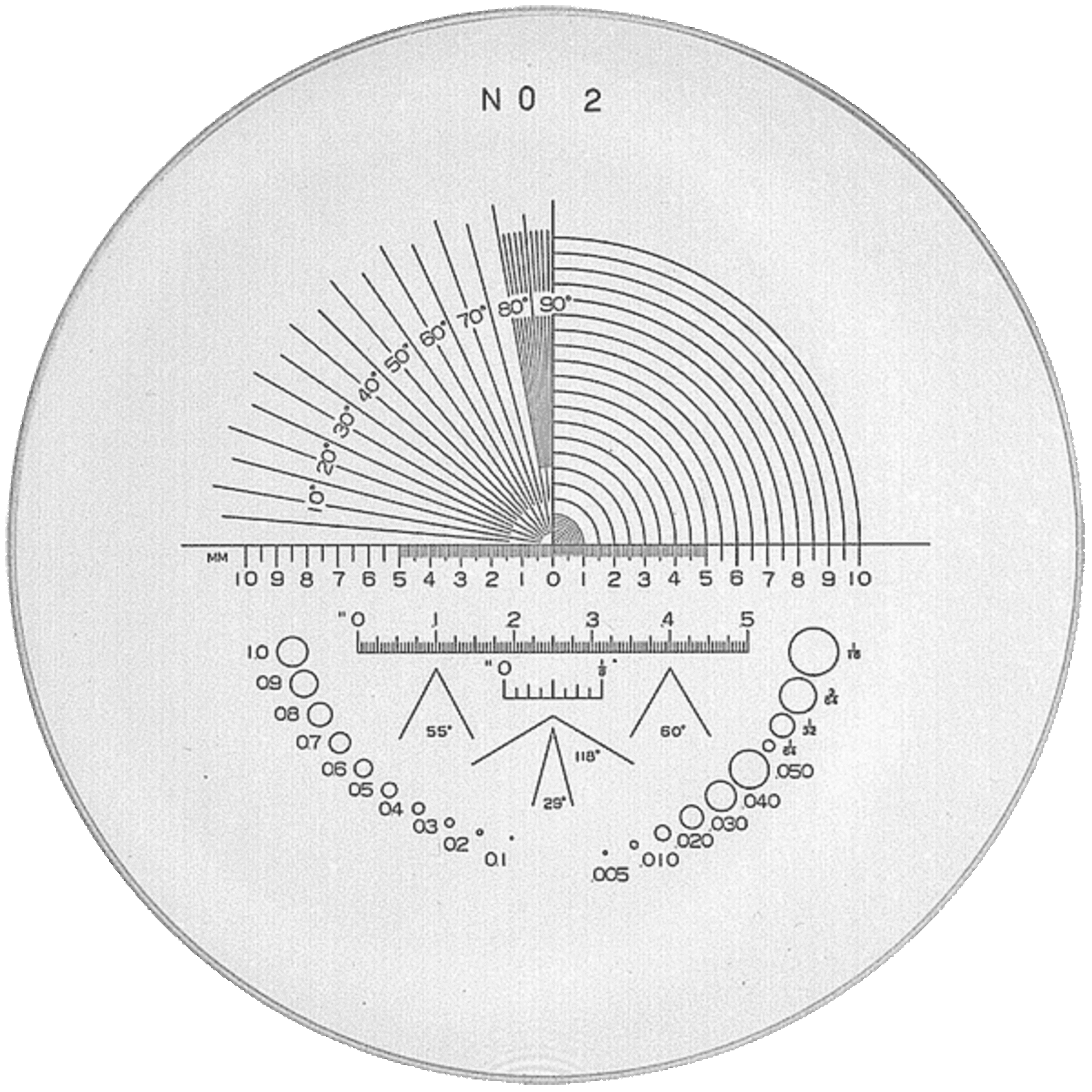 PEAK Lente di misura con ingrandimento 7x e 5 scale di misura