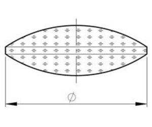 Bikonvex-Linse Ø 14,5 mm 36 Dioptrien