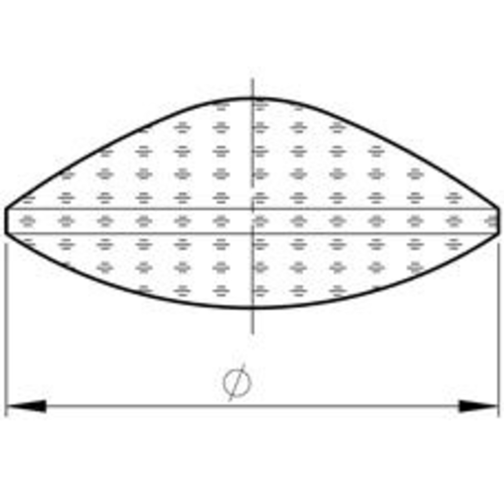Lente plástica bi-asférica Ø 57 mm - 20 dioptrias