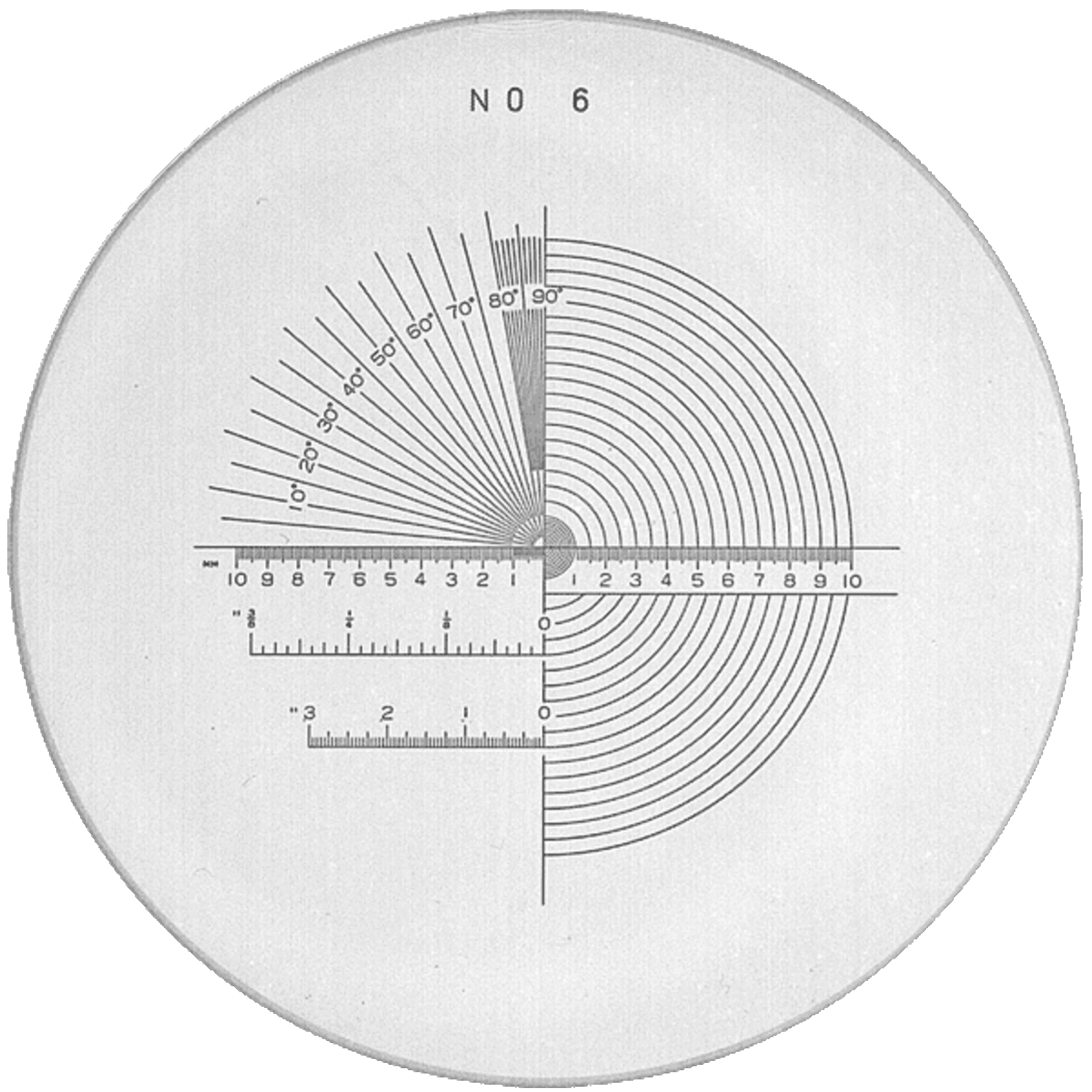 Échelles pour loupes de mesure 2015, 1975, 1998 et 1976 en noir