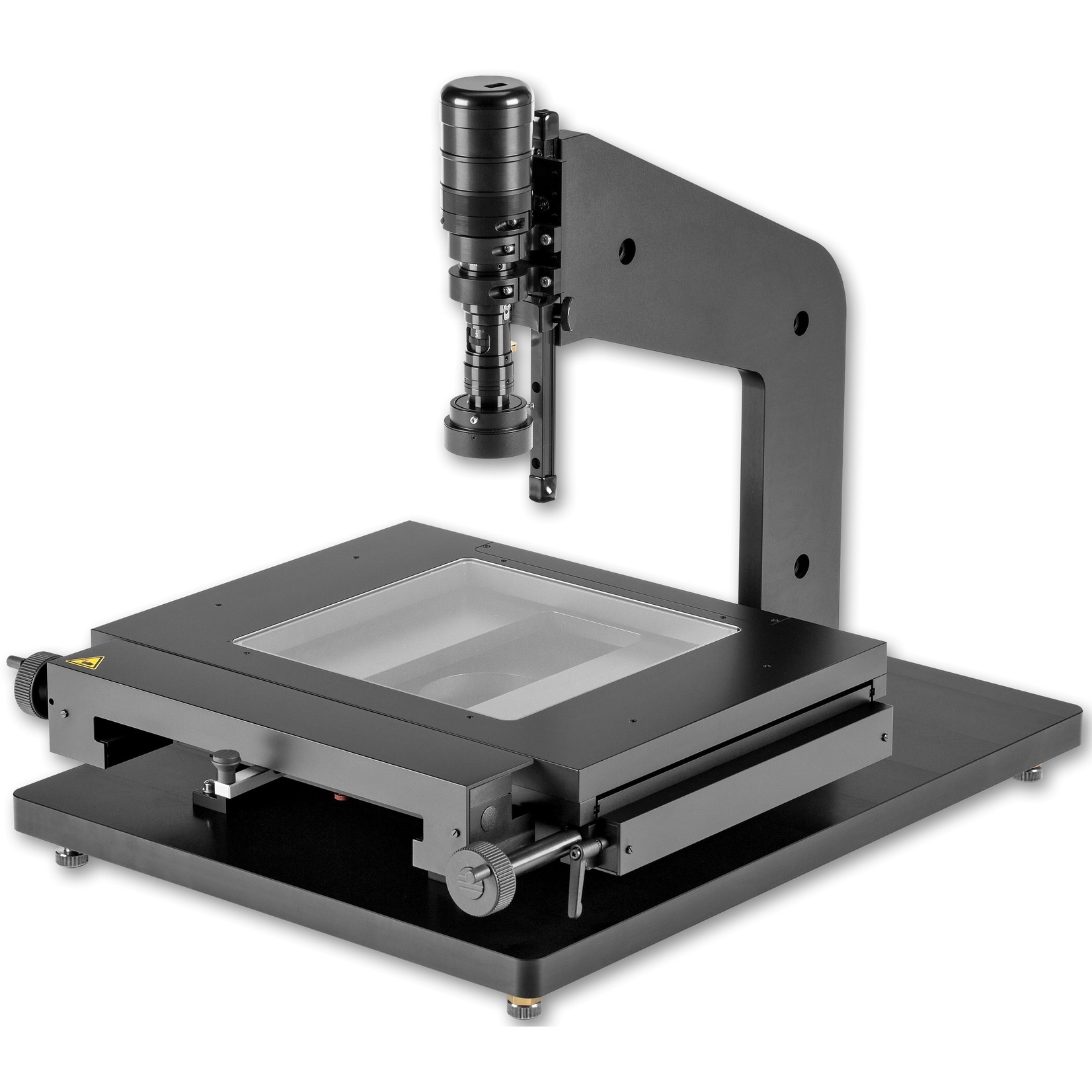 Microscope de mesure vidéo USB avec platine de mesure 200 x 200 mm, optique de zoom et logiciel de mesure Metric