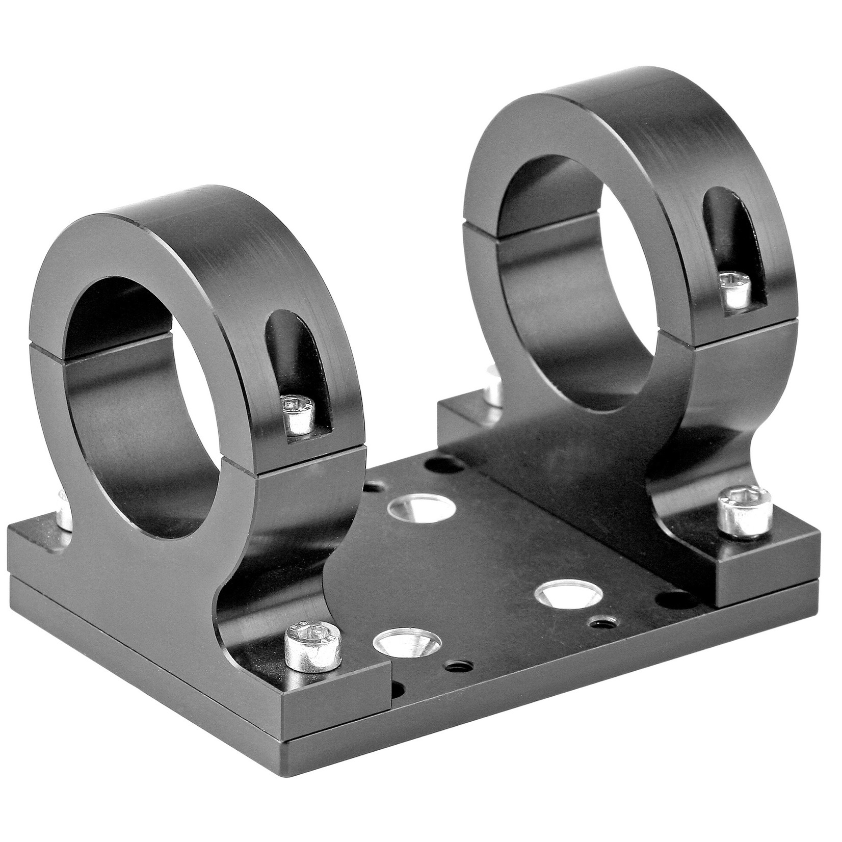 Microscope stand with and without drilling patterns in the base plate