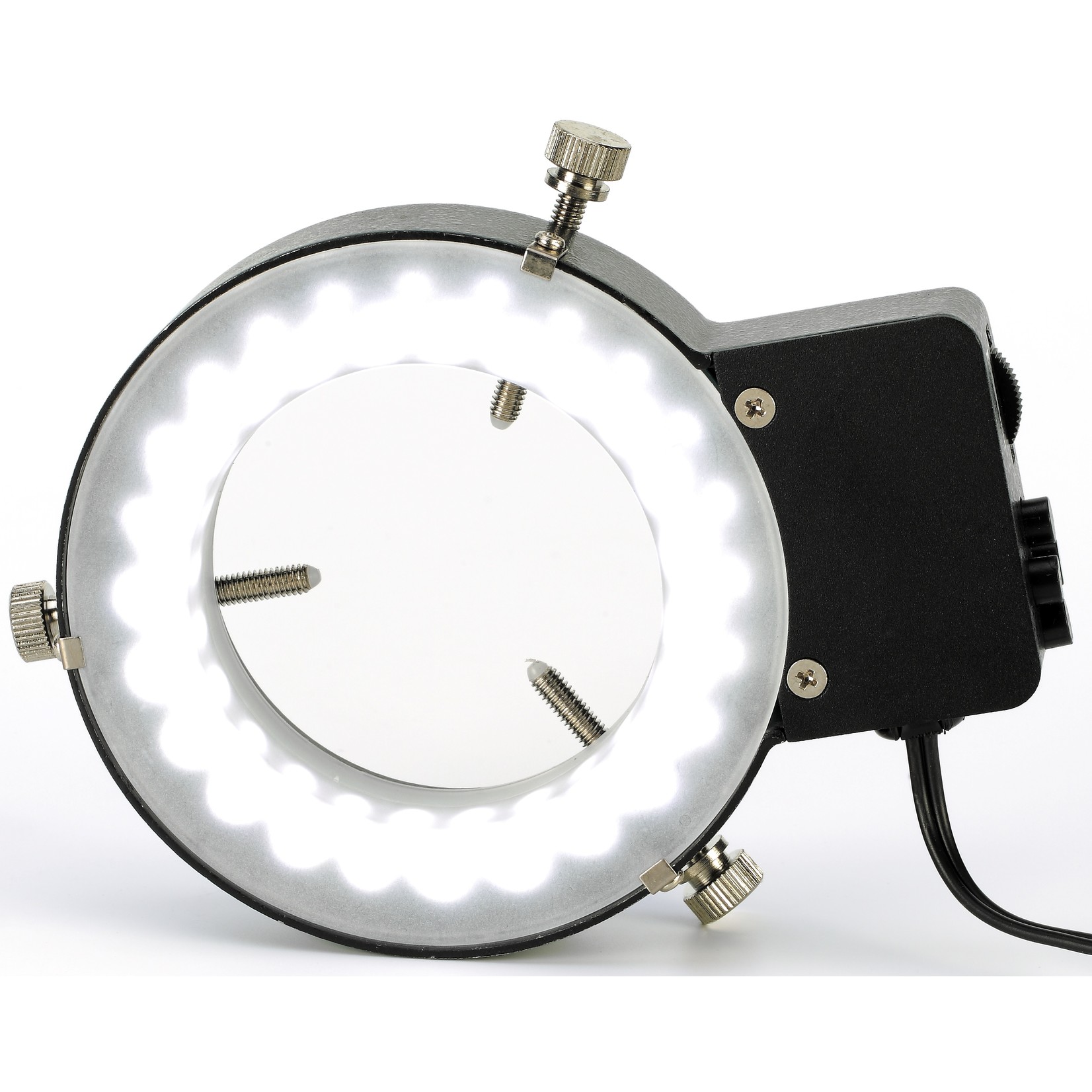 Eclairage annulaire à LED avec 144 LED, diffuseur, gradation et commutation par segments