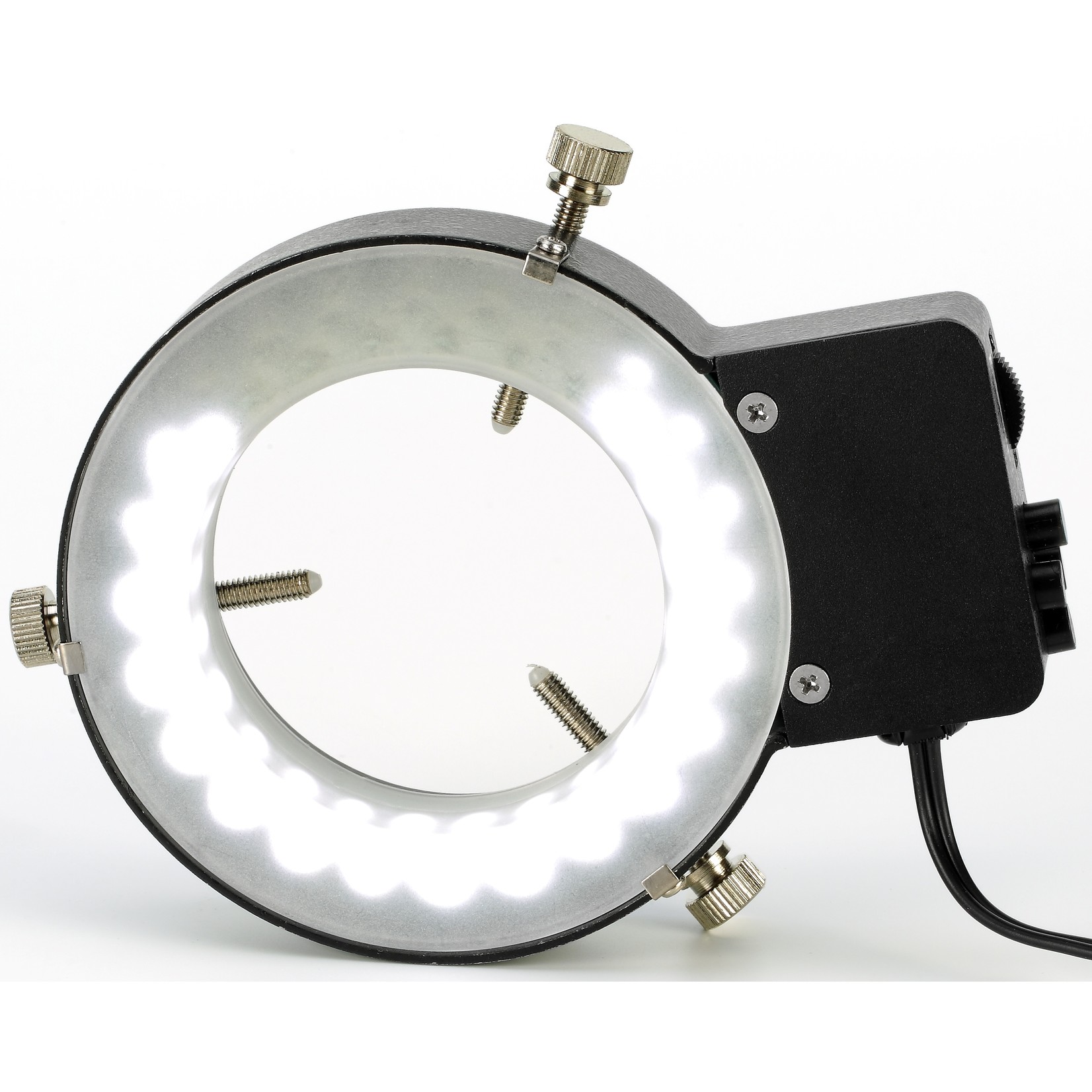 Luce ad anello a LED con 144 LED, diffusore, dimmerazione e commutazione di segmento