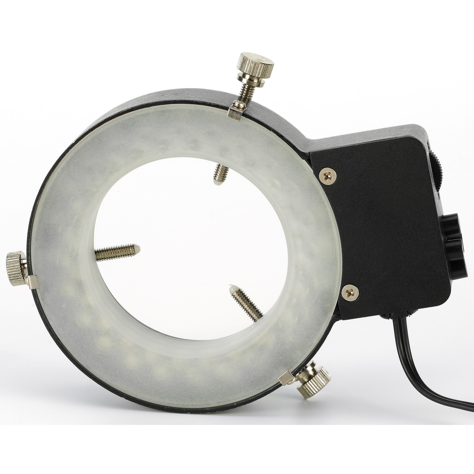 Oświetlenie pierścieniowe LED z 144 diodami LED, dyfuzor, ściemnianie i przełączanie segmentów