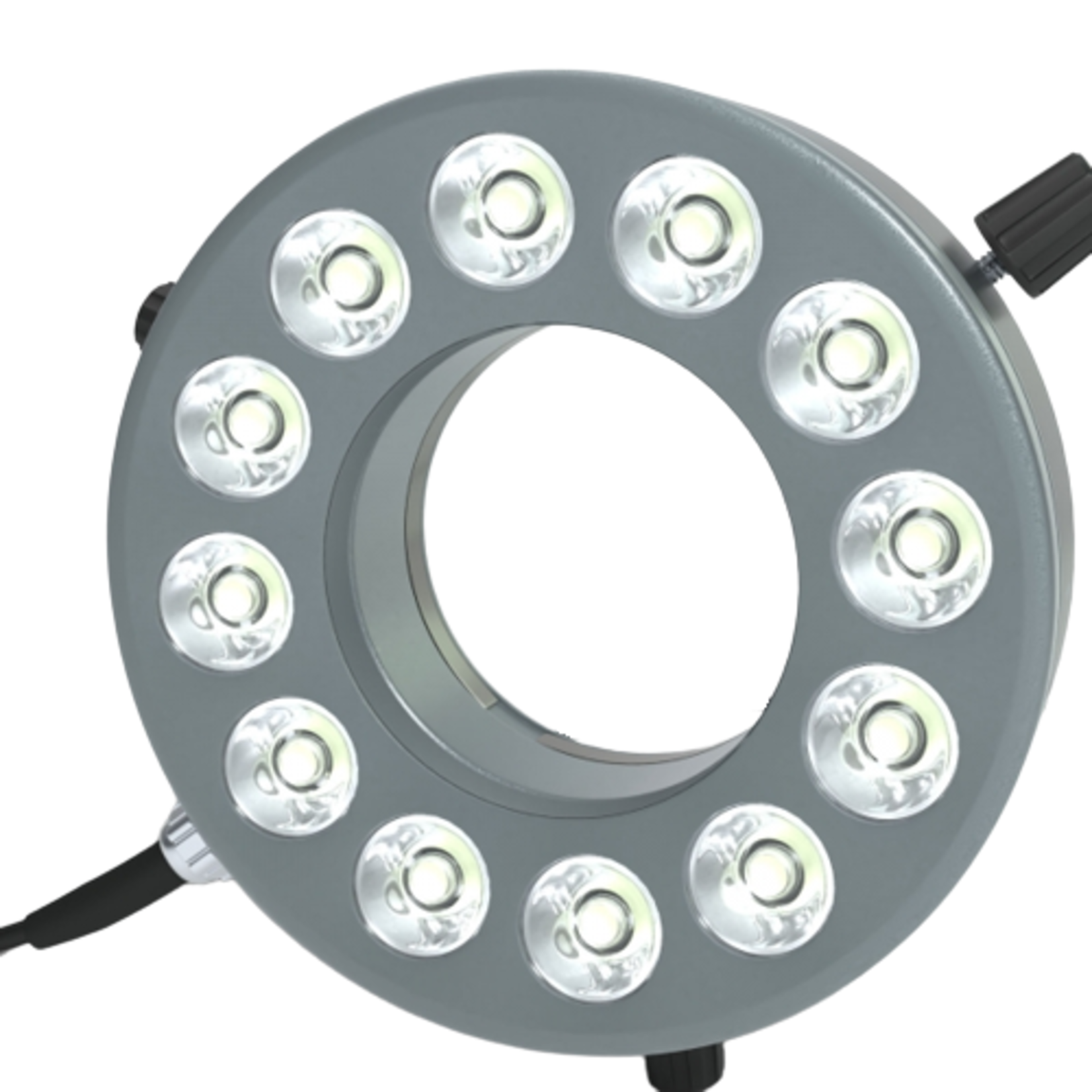 Segmentowa lampa pierścieniowa o dużej jasności dla odległości roboczej 50 mm - 800 mm - optymalna ok. 140 mm